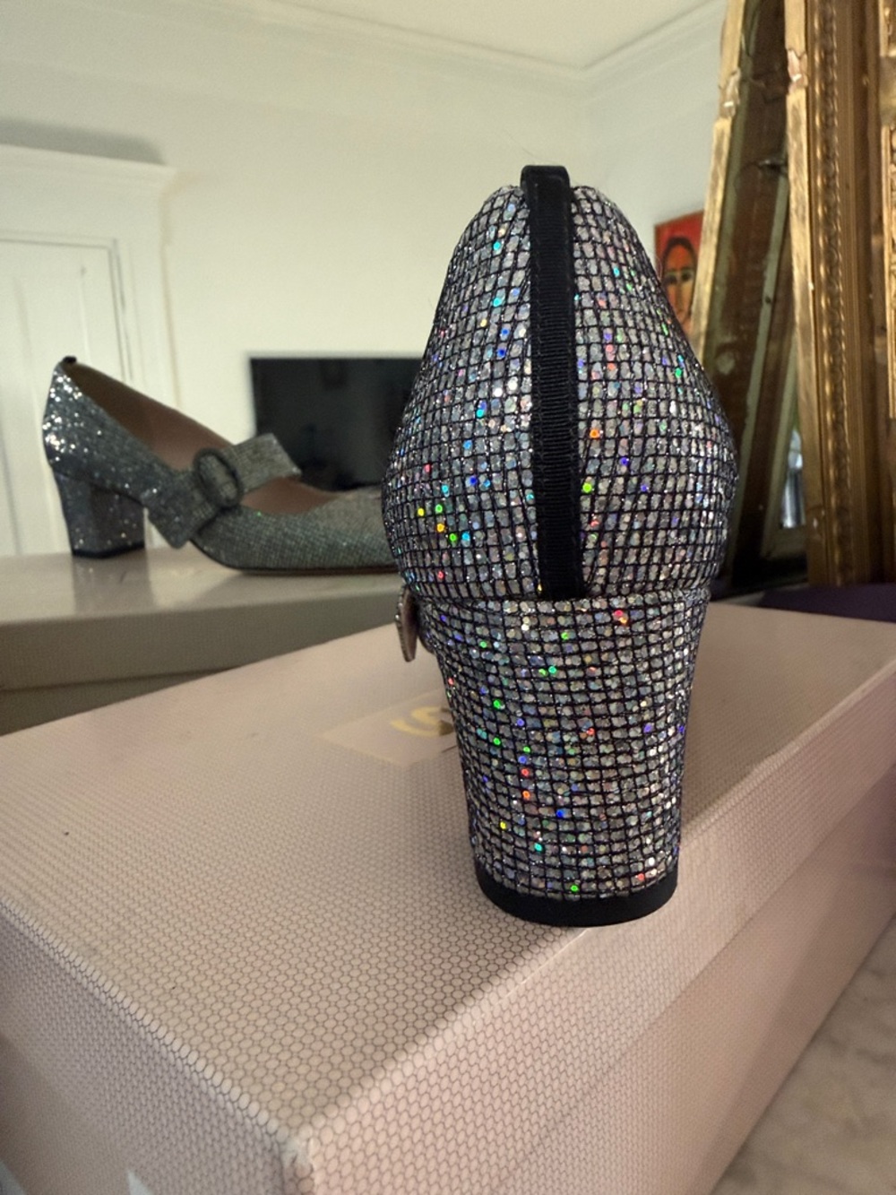 SJP by Sarah Jessica Parker Iridescent Glitter Mary Jane Pump - Picture 8 of 16